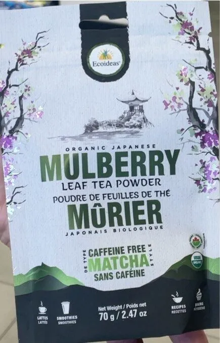 Poudre de feuilles de the mûriers