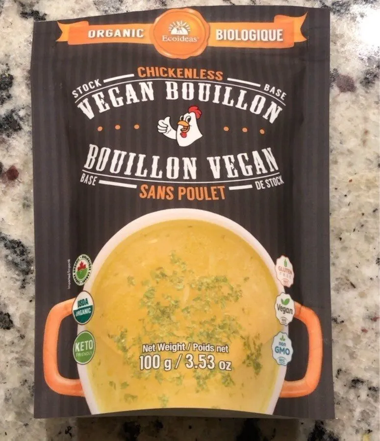 Vegan bouillon stock chickenless base