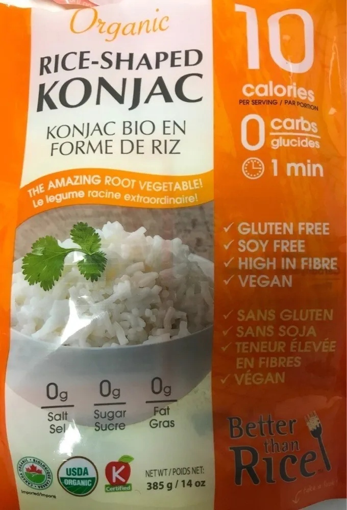 Konjac bio en forme de riz