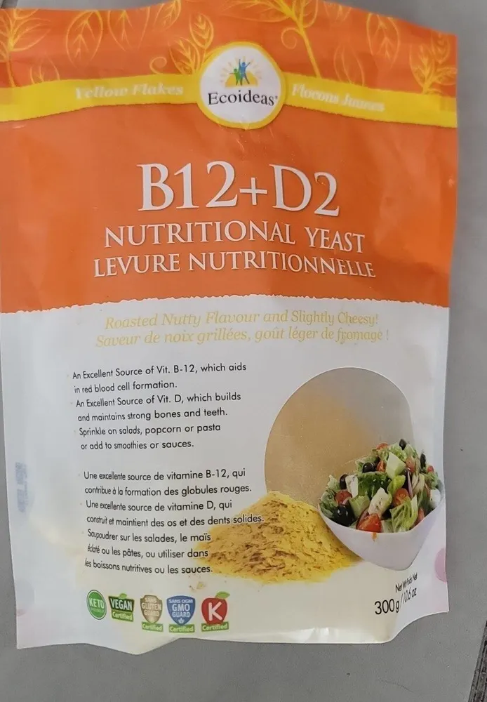 Nutritional yeast with B12 & D2