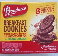 Breakfast cookies chocolat and oats