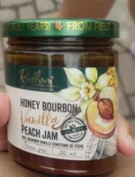 Honey bourbon vanilla peach jam