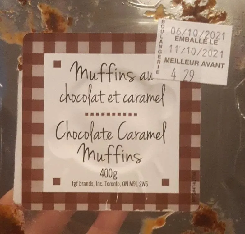 Muffin au chocolat et caramel