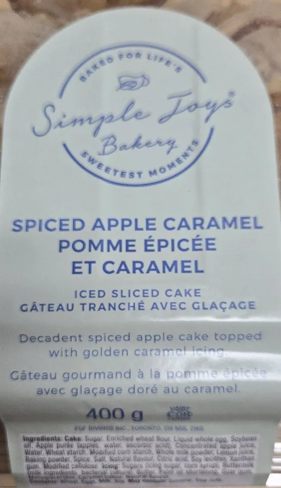 Spiced Apple Caramel Iced Sliced Cake