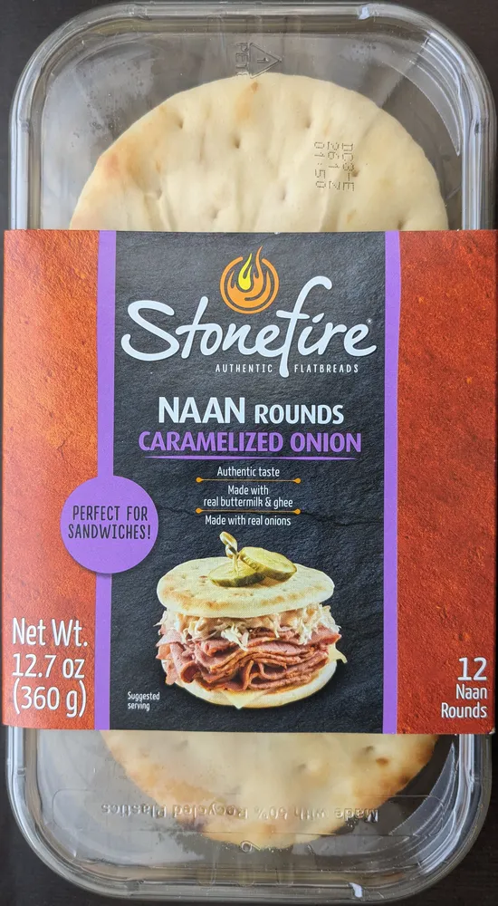 Naan Rounds Caramelized Onion