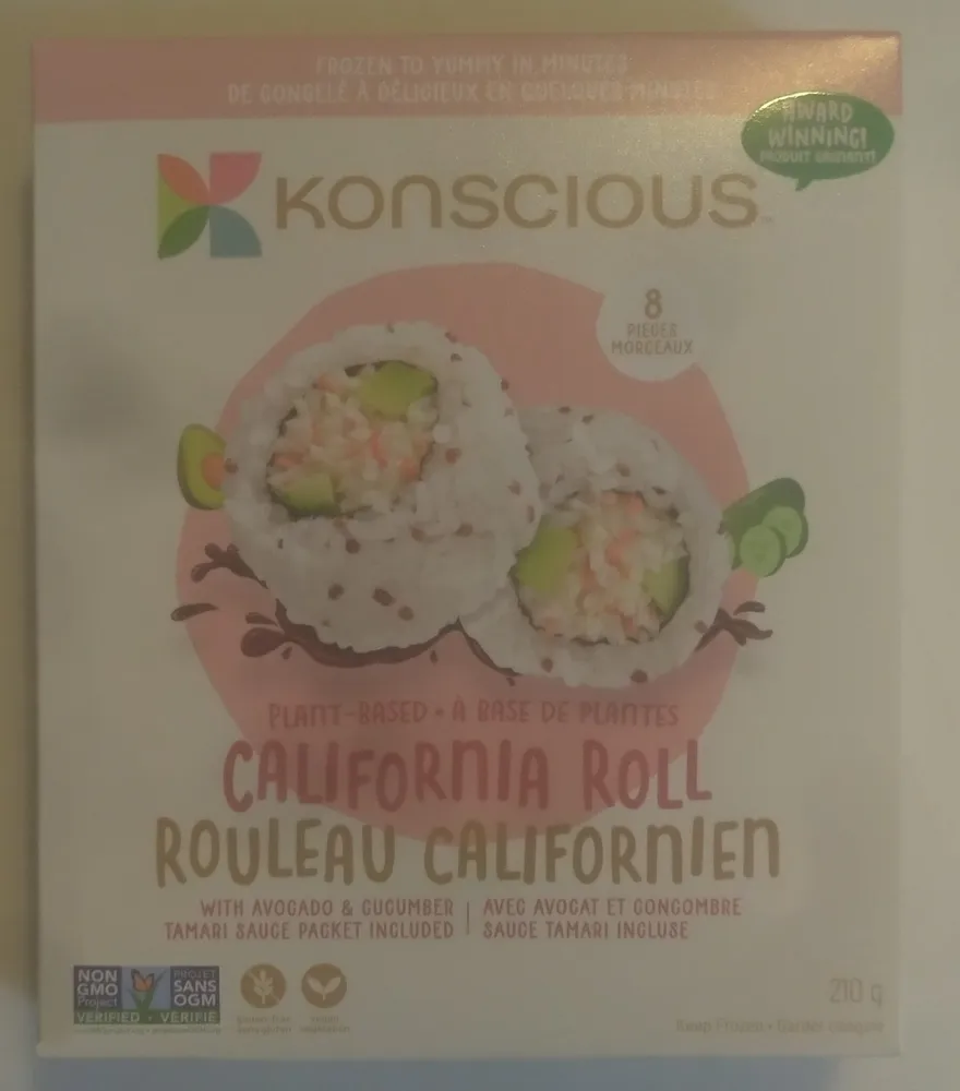 Plant-Based California Roll with Avocado and Cucumber