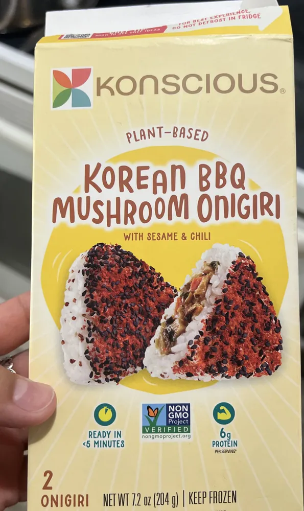 Korean bbq mushroom onigiri