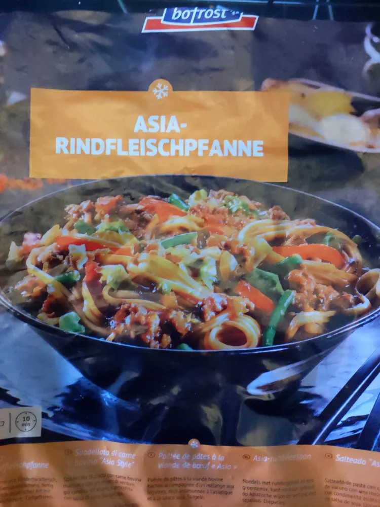Asia-Rindfleischpfanne