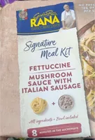 Fettuccine mushroom sauce with italian sausage