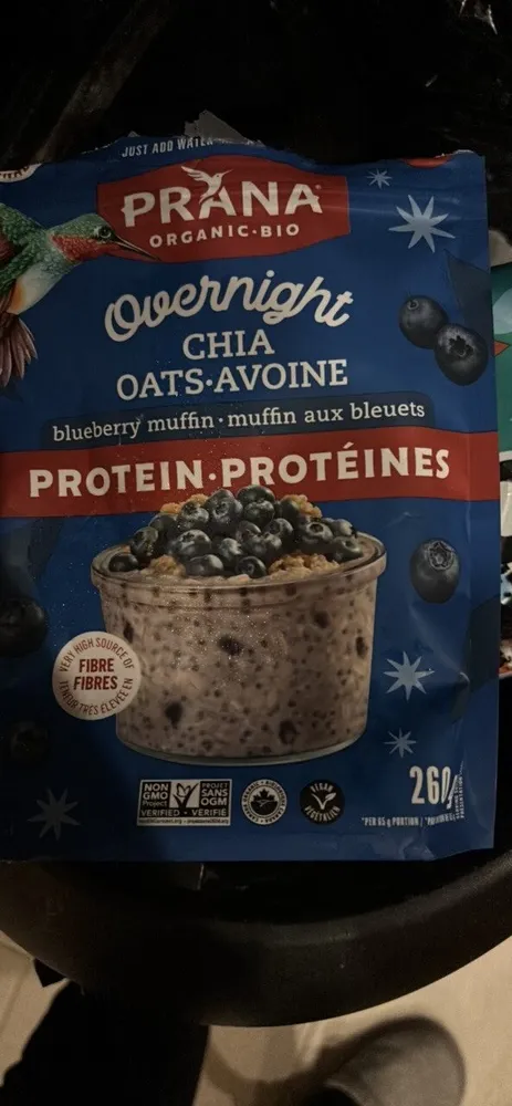 Overnight Chia Oats - Blueberry muffin