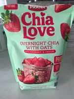 Overnight chia With Oats Strawberry And Cream