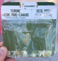 Terrine cerf-porc-canard baies-calvados