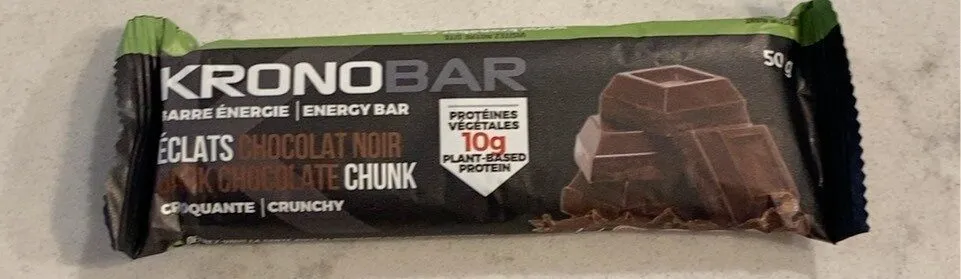 Barre energie eclats chocolat noir