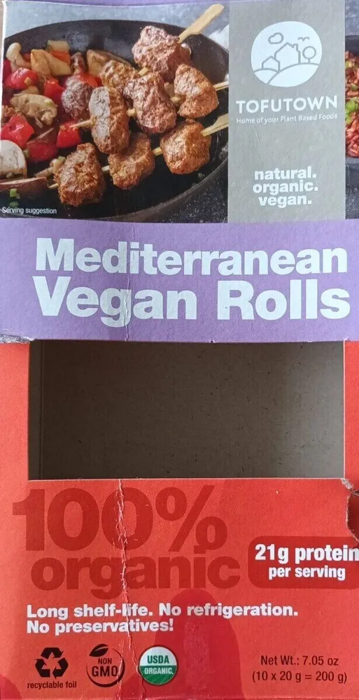 Mediterranean vegan rolls