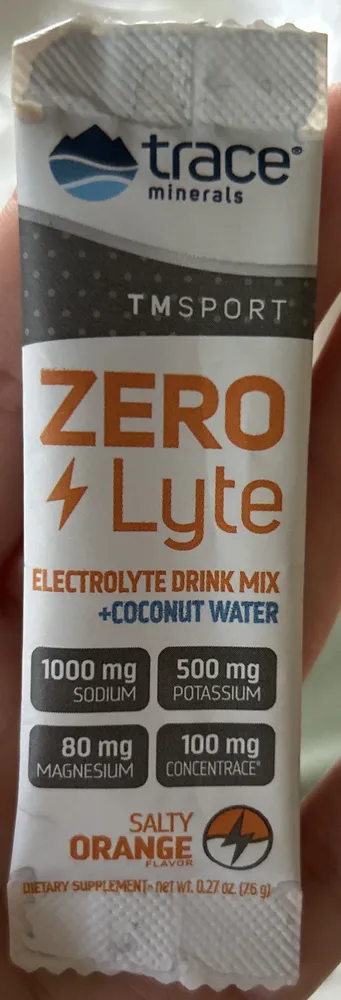 TM Sport Zero Lyte electrolyte drink mix + coconut water