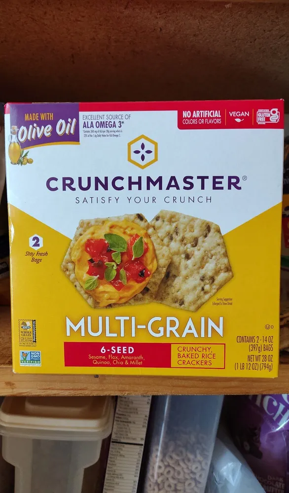 Multi-Grain 6-Seed Crunchy, Baked Rice Crackers