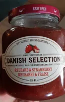 Danish selection: Rhubarb and strawberry jam