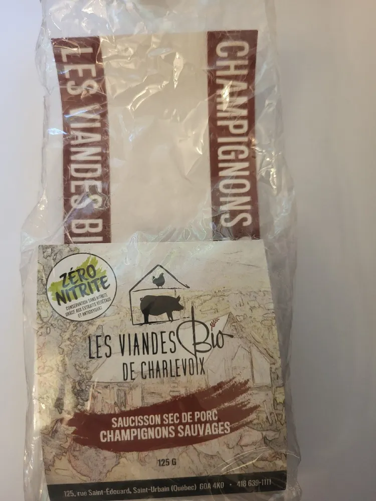 Saucissonsec de porc Champignons sauvage