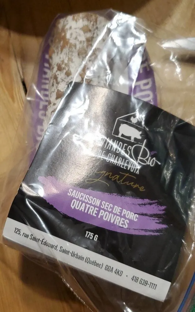 Saucisson sec de porc quatre poivres