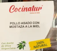 Pollo asado con mostaza y miel
