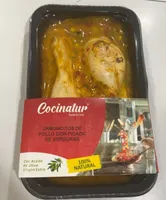 Jamoncitos de pollo con picada de verduras