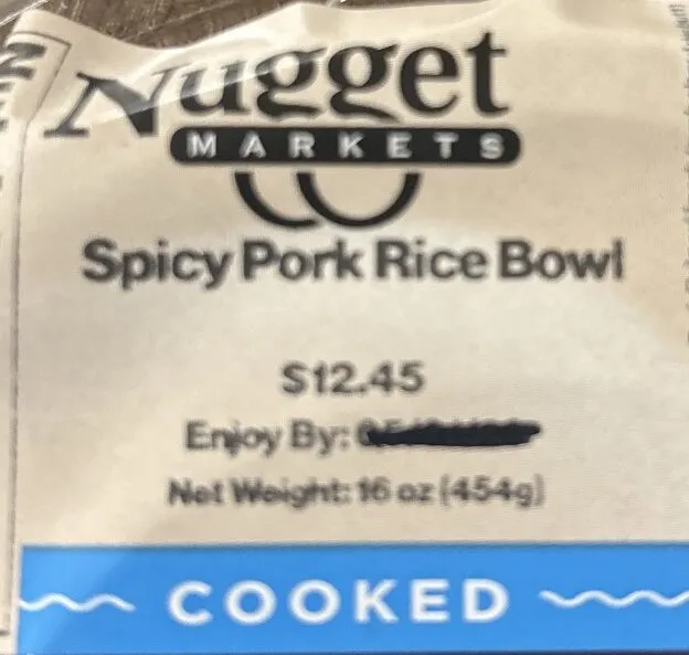 Spicy Pork Rice Bowl