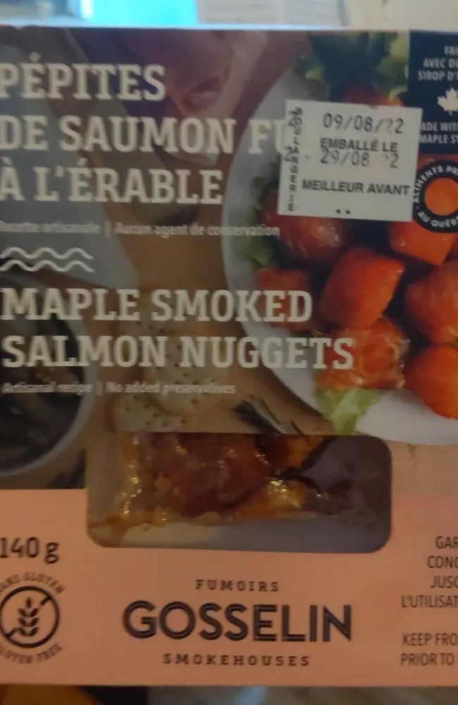 Pépites de saumon fumé à l'érable