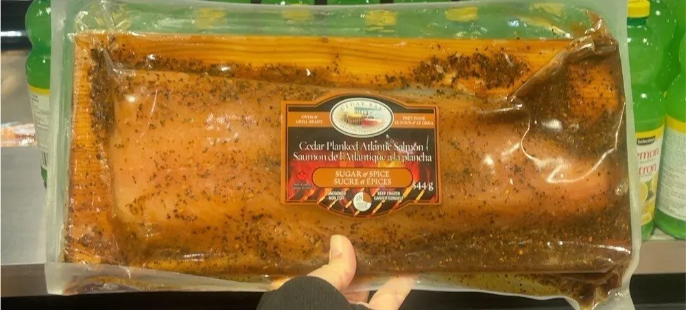 Cedar plank atlantic salmon