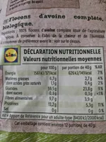 Flocons d'avoine complète biologique