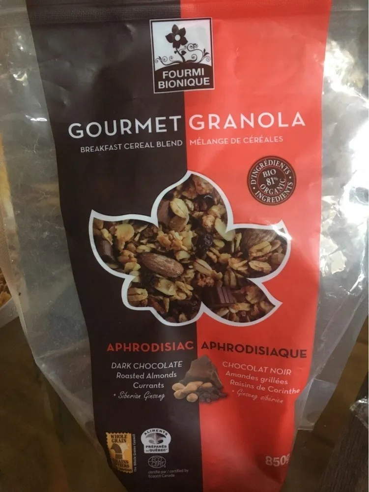 Gourmet granola chocolat noir amandes