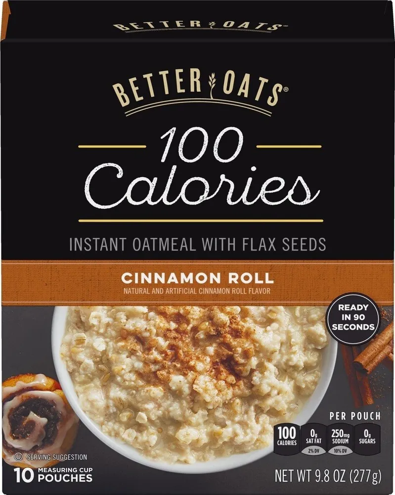 100 Calorie Quick Cooking Oatmeal Cinnamon Roll