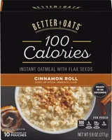 100 Calorie Quick Cooking Oatmeal Cinnamon Roll