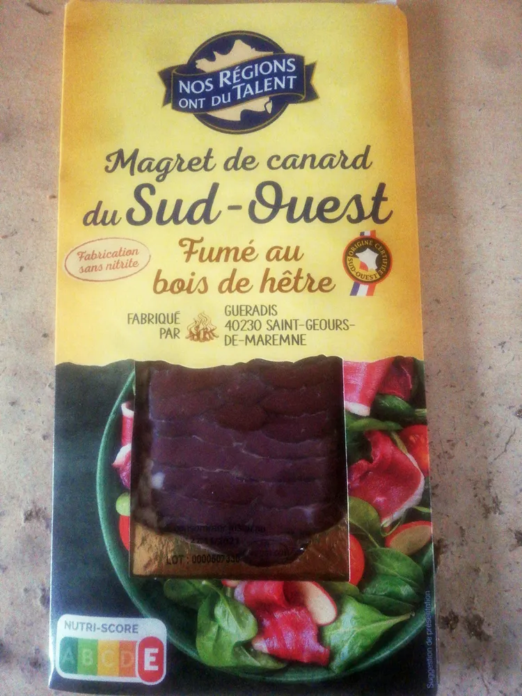 Magret de canard du sud-ouest fumé au bois de hêtre