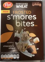 Frosted s'mores bites cereal, chocolate chips