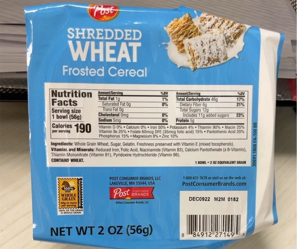 Post shredded wheat