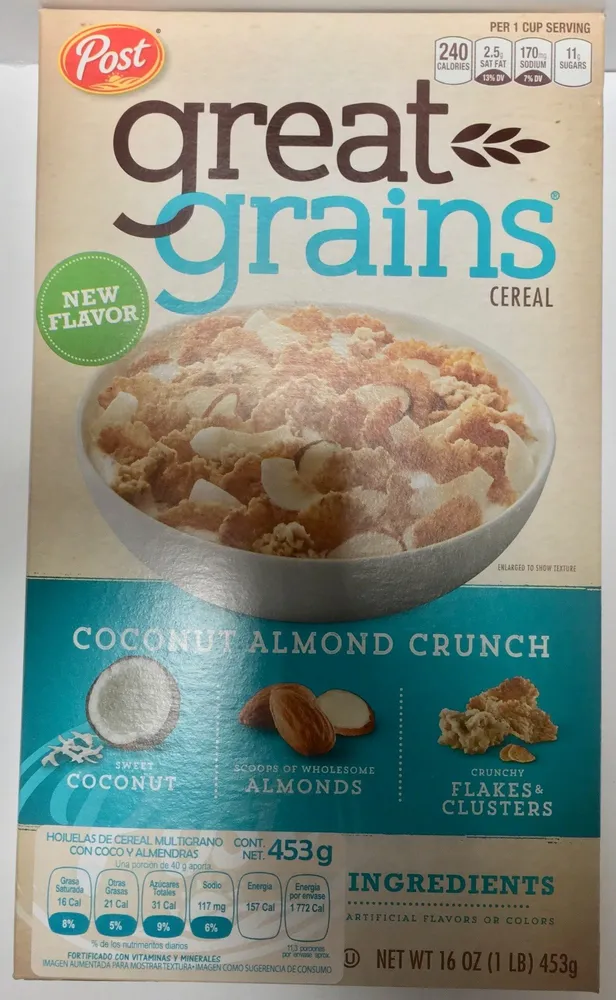 Cereal, coconut almond crunch