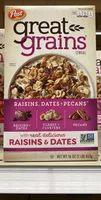 great grains raisins, dates & pecans cereal