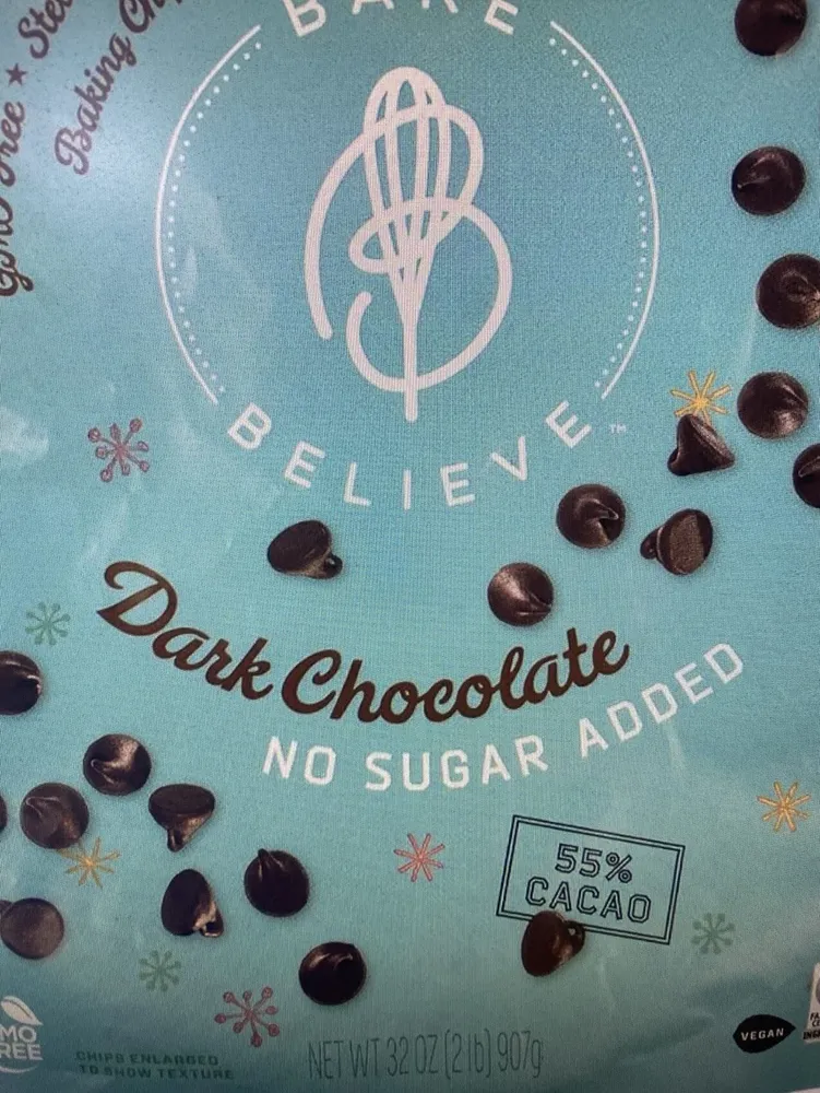 Dark Chocolate No Sugar Added Baking Chips