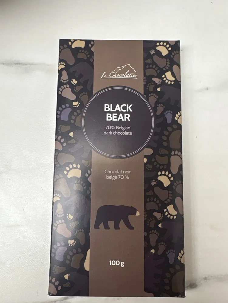 Black Bear 70% Belgian Dark Chocolate