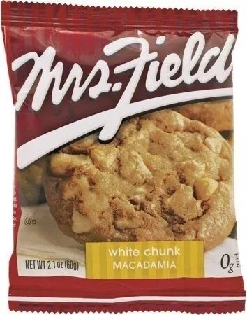 Individually wrapped white chunk macadamia cookies