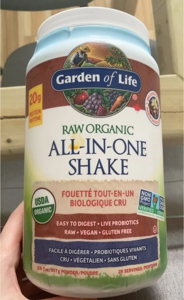 Raw organic all in one shake