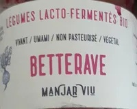 Betterave - légumes lacto-fermentés bio