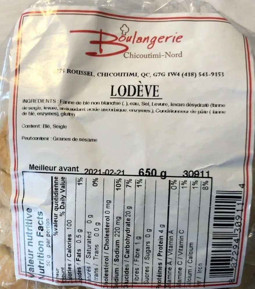 Pain lodeve