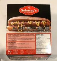 All beef jumbo weiners
