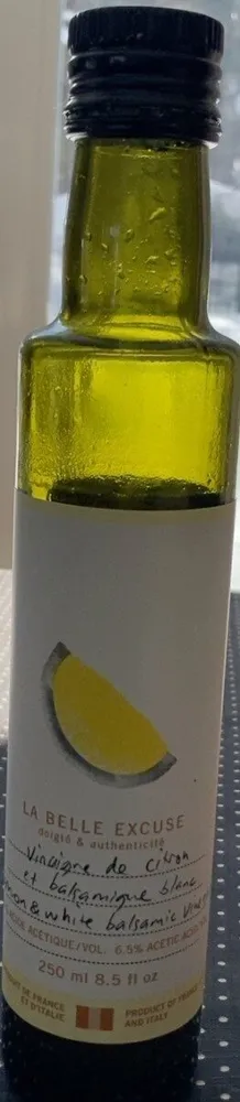 Vinaigre de citron et balsamique blanc