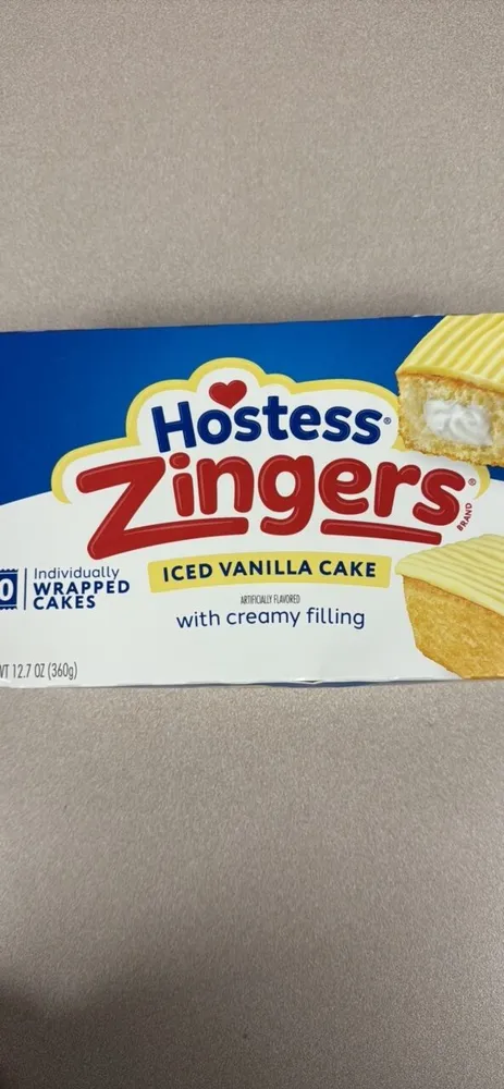 Iced Vanilla Cake with creamy filling