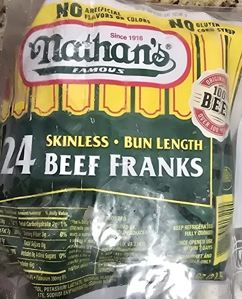 Bun Length Skinless All Beef Hot Dogs