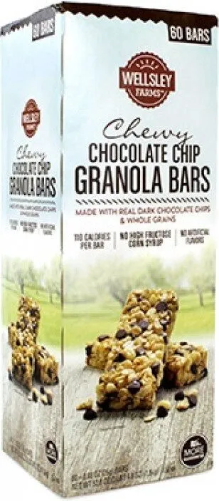 Chewy Chocolate Chip Granola Bars