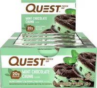 Mint chocolate chunk protein bars