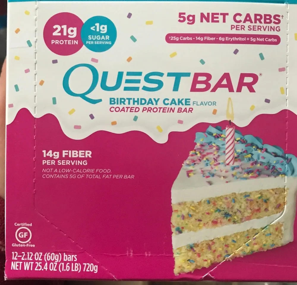 protein bar, Birthday cake coated